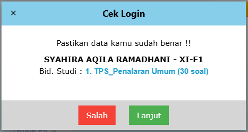 Klik Login